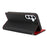 For Samsung Galaxy S24 FE Case Litchi Texture Genuine Cow Leather Phone Cover with Strap - Black - 3