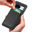 For Google Pixel 8a Case Carbon Fiber Leather Back Cover with Detachable Magnetic Card Bag - Black - 4