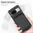 For Google Pixel 8a Case Carbon Fiber Leather Back Cover with Detachable Magnetic Card Bag - Black - 5