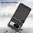 For Google Pixel 8a Case Carbon Fiber Leather Back Cover with Detachable Magnetic Card Bag - Black - 6