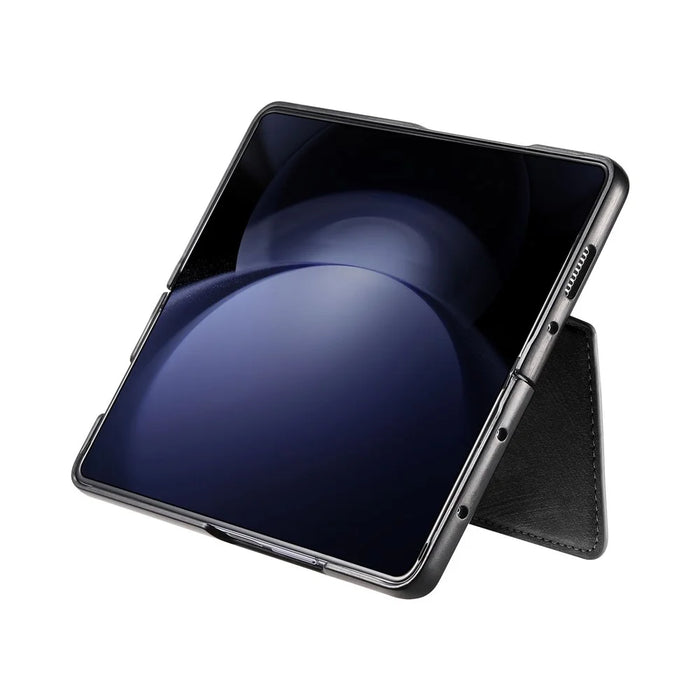 CASENEO For Samsung Galaxy Z Fold6 5G Case Leather 2-in-1 Magnetic Detachable Wallet Phone Cover - Black - 3