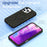 For iPhone 16 Pro Case Colorful Dot Hard PC Matte Phone Cover Compatible with MagSafe - Black - 2