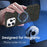 For iPhone 16 Pro Case Colorful Dot Hard PC Matte Phone Cover Compatible with MagSafe - Black - 3