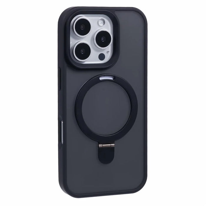 For iPhone 16 Pro Max Kickstand Case Phone Cover Compatible with MagSafe - Black - 1