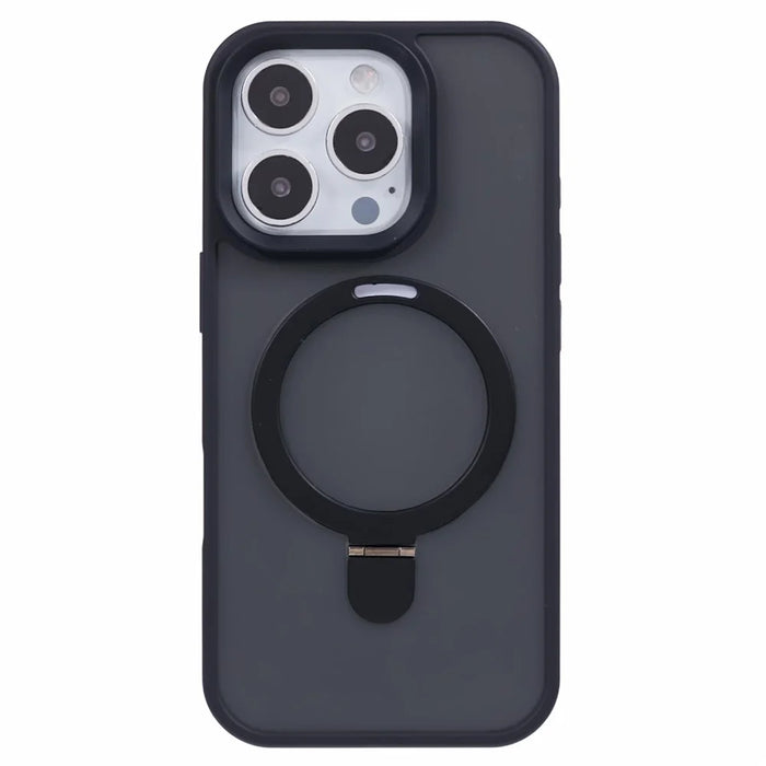For iPhone 16 Pro Max Kickstand Case Phone Cover Compatible with MagSafe - Black - 3
