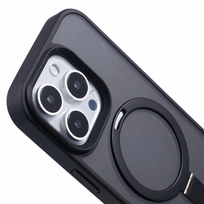 For iPhone 16 Pro Max Kickstand Case Phone Cover Compatible with MagSafe - Black - 7