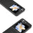 For Samsung Galaxy Z Flip7 FE 5G / Z Flip6 5G Case Cowhide Texture Hard PC+PU Leather Phone Shell - Black - 4