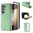 For Samsung Galaxy Z Fold6 5G Case Colored Glitter PU+PC Shockproof Phone Cover - Green - 1