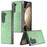 For Samsung Galaxy Z Fold6 5G Case Colored Glitter PU+PC Shockproof Phone Cover - Green - 3