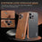 AZNS For iPhone 16 Pro Case Electroplating PU+TPU Phone Cover Crocodile Texture - Black - 4