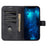 AZNS For iPhone 16 Pro Max Case PU Leather Wallet Phone Cover - Black - 3