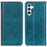 For Samsung Galaxy M35 5G Stand Case Split Leather Litchi Texture Wallet Phone Cover - Green - 1