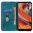 For Samsung Galaxy M35 5G Stand Case Split Leather Litchi Texture Wallet Phone Cover - Green - 2