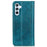 For Samsung Galaxy M35 5G Stand Case Split Leather Litchi Texture Wallet Phone Cover - Green - 7