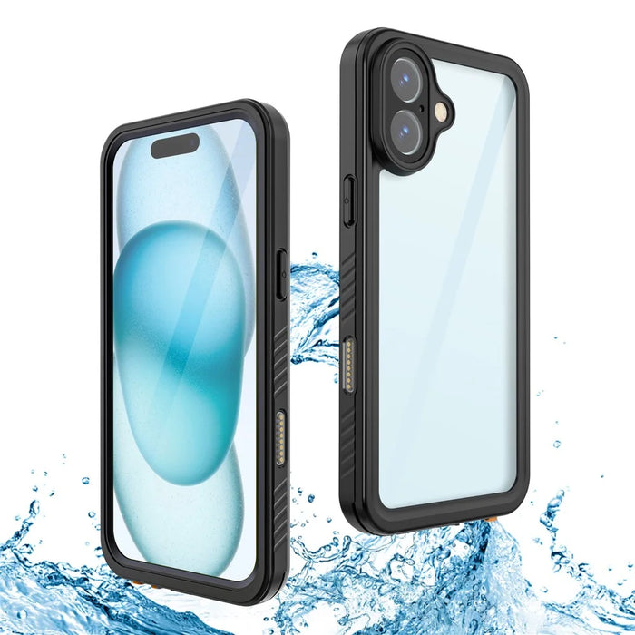 REDPEPPER FS Series For iPhone 16 Plus Phone Case IP68 Waterproof Clear Back Panel Phone Cover - 1