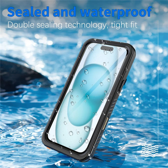 REDPEPPER FS Series For iPhone 16 Plus Phone Case IP68 Waterproof Clear Back Panel Phone Cover - 5