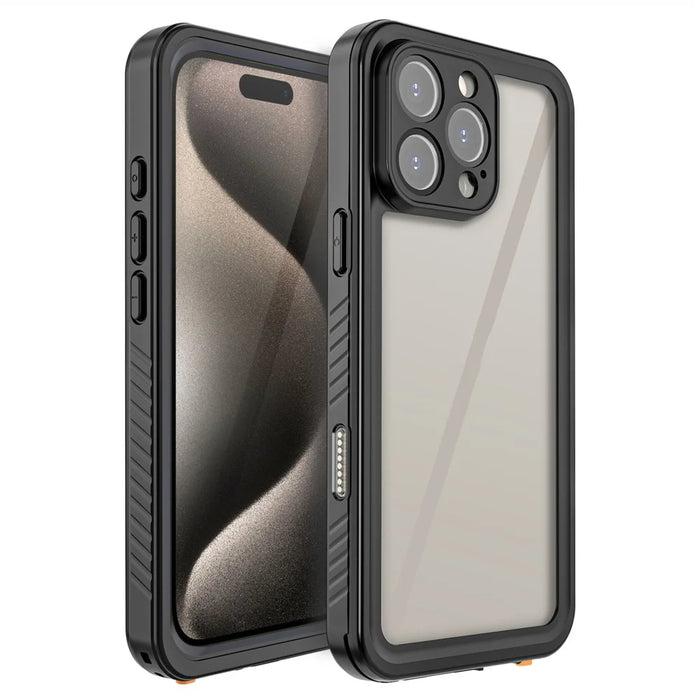 REDPEPPER FS Series For iPhone 16 Pro Max Phone Case IP68 Waterproof Clear Back Panel Phone Cover - 1