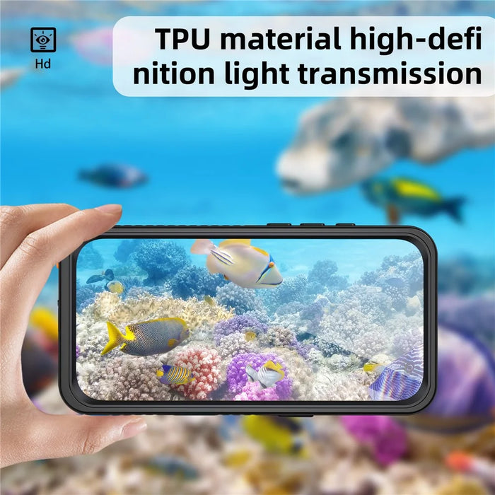 REDPEPPER FS Series For iPhone 16 Pro Max Phone Case IP68 Waterproof Clear Back Panel Phone Cover - 4