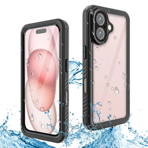 REDPEPPER FS Series For iPhone 16 Cell Phone Case IP68 Waterproof Clear Back Panel Phone Cover - 1