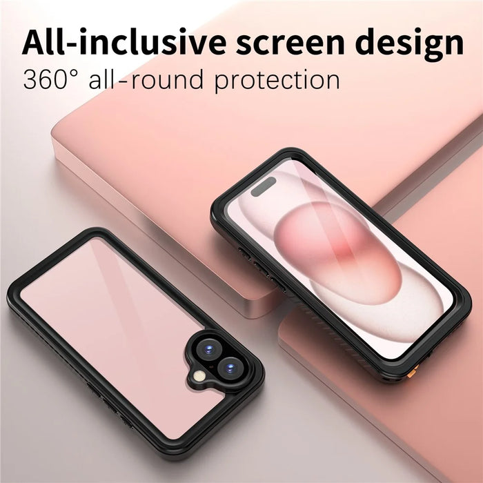 REDPEPPER FS Series For iPhone 16 Cell Phone Case IP68 Waterproof Clear Back Panel Phone Cover - 5