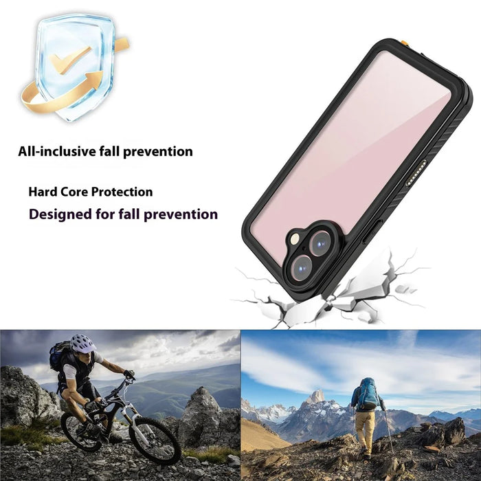REDPEPPER FS Series For iPhone 16 Cell Phone Case IP68 Waterproof Clear Back Panel Phone Cover - 7