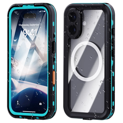 REDPEPPER Dot+ Series For iPhone 16 Plus Phone Case Compatible with MagSafe IP68 Waterproof Clear Phone Cover - Blue - 1