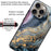 For iPhone 16 Pro Max Case Artistic Marble Pattern Tempered Glass Shockproof Phone Cover - Style A - 2
