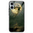 For iPhone 16 Case Pattern Printing Tempered Glass+TPU Phone Cover - Man and Moon - 1