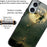 For iPhone 16 Case Pattern Printing Tempered Glass+TPU Phone Cover - Man and Moon - 2