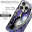 For iPhone 16 Pro Max Case Pattern Printing Anti-Drop Tempered Glass+TPU Phone Cover - Purple Butterfly - 2