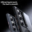 For Samsung Galaxy S23 Ultra Phone Case Kickstand Matte Back Cover Magnetic Case - Black - 3