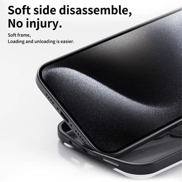 For iPhone 16 Pro Phone Case Kickstand Matte Back Cover Compatible with MagSafe - Black - 5