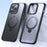 For iPhone 12 Pro  /  iPhone 12 Phone Case Kickstand Matte Back Cover Compatible with MagSafe - Black - 1