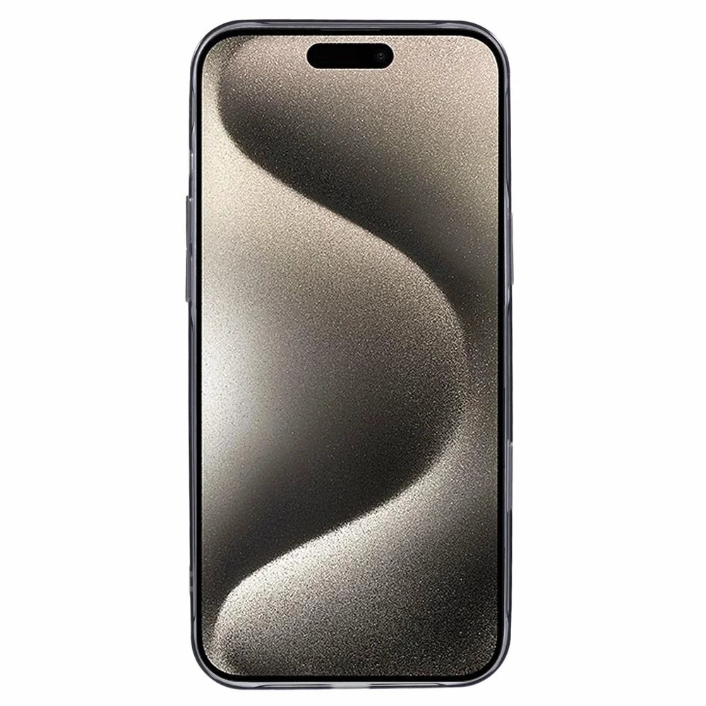 X-LEVEL Misty Series For iPhone 16 Pro Case Compatible with MagSafe Translucent Back PC+Glass Phone Cover - Matte Black - 2