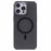 X-LEVEL Misty Series For iPhone 16 Pro Case Compatible with MagSafe Translucent Back PC+Glass Phone Cover - Matte Black - 3