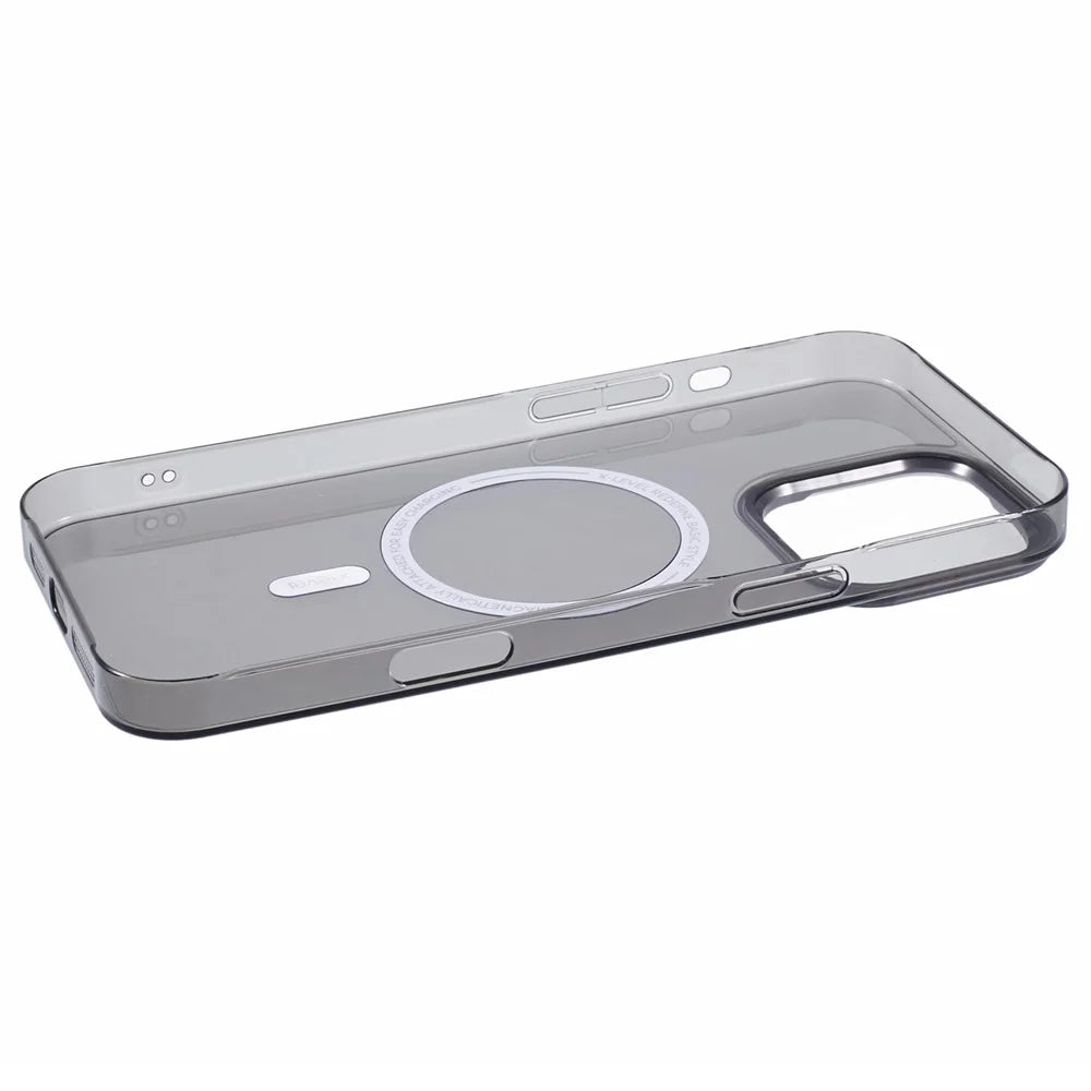X-LEVEL Misty Series For iPhone 16 Pro Case Compatible with MagSafe Translucent Back PC+Glass Phone Cover - Matte Black - 6