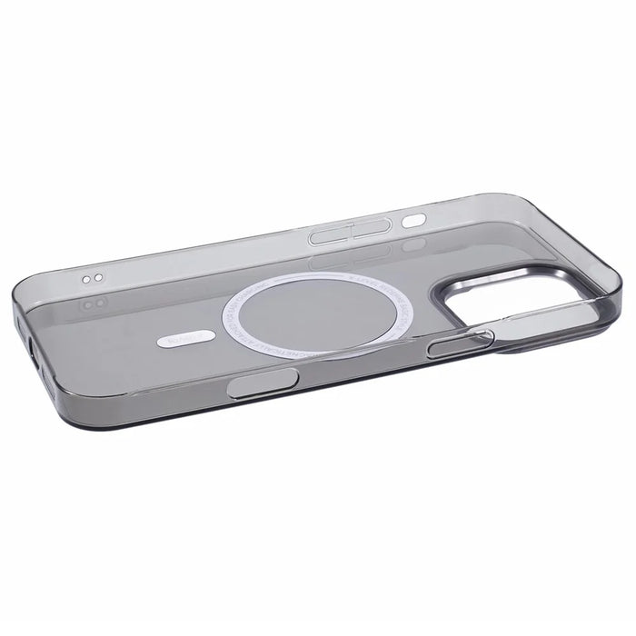 X-LEVEL Misty Series For iPhone 16 Pro Case Compatible with MagSafe Translucent Back PC+Glass Phone Cover - Matte Black - 6