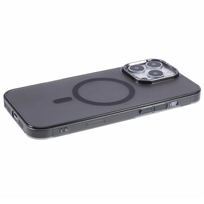 X-LEVEL Misty Series For iPhone 16 Pro Case Compatible with MagSafe Translucent Back PC+Glass Phone Cover - Matte Black - 7
