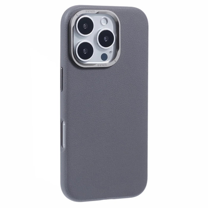 X-LEVEL For iPhone 16 Pro Max Case Compatible with MagSafe PU Leather Non-Slip Back Cover - Grey - 1