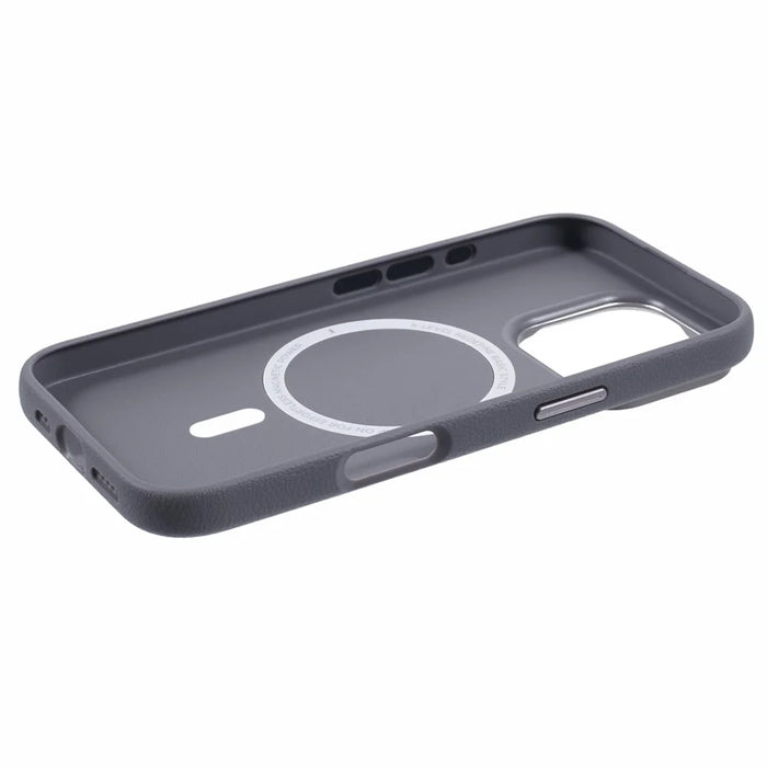 X-LEVEL For iPhone 16 Pro Max Case Compatible with MagSafe PU Leather Non-Slip Back Cover - Grey - 5