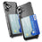 For iPhone 16 Plus TPU Case Shockproof Phone Cover with Card Holder - 3