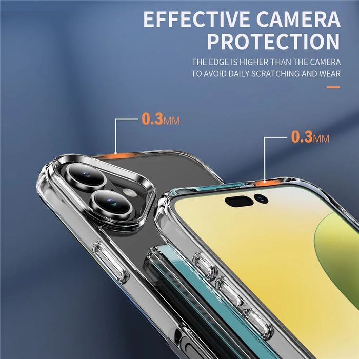 For iPhone 16 Plus TPU Case Shockproof Phone Cover with Card Holder - 5