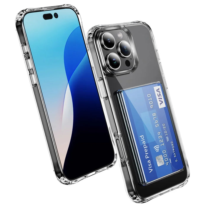 For iPhone 16 Pro Max Case Protective TPU Phone Cover with Card Holder - 2