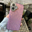 For iPhone 16 Plus Case Wrinkle Texture TPU+PC Shockproof Phone Cover - Pink - 1