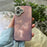 For iPhone 16 Case Anti-Drop TPU+PC Phone Cover Tinfoil Texture - Pink - 1