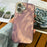 For iPhone 16 Case Silk Pattern Protective TPU+PC Phone Cover - Pink - 1