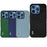 ABEEL For iPhone 16 Pro Max Case Litchi Texture Genuine Cow Leather+PC Phone Cover - Blue - 5