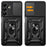 For Samsung Galaxy M35 5G Case with Slide Camera Lid PC+TPU Kickstand Phone Cover - Black - 2