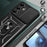 For Samsung Galaxy M35 5G Case with Slide Camera Lid PC+TPU Kickstand Phone Cover - Black - 5