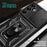 For Samsung Galaxy M35 5G Case with Slide Camera Lid PC+TPU Kickstand Phone Cover - Black - 7